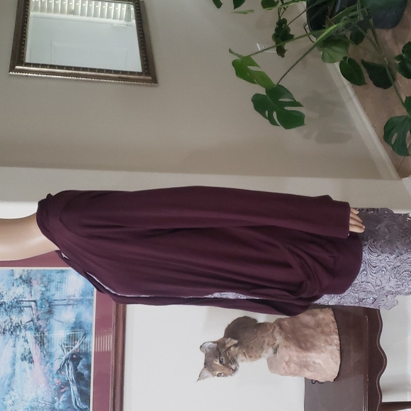 Cold Water Creek L open front draped cardi big slouch pockets sooofffttt - Picture 2 of 8